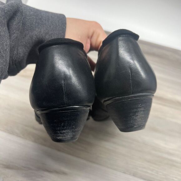 Josef Seibel Tina Ruched Slip On Shoes Size 10 41 Black Low Heel Comfort Cuban - Picture 4 of 10